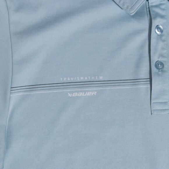 Travis Mathew Bauer Clean Ice Hockey Sticks Golf Polo Short Sleeve Men's Medium - Picture 5 of 8